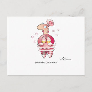 Postal Cartão daqui até abril McCallum dos CUPCAKES