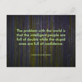 Postal Cartão das citações de Charles Bukowski
