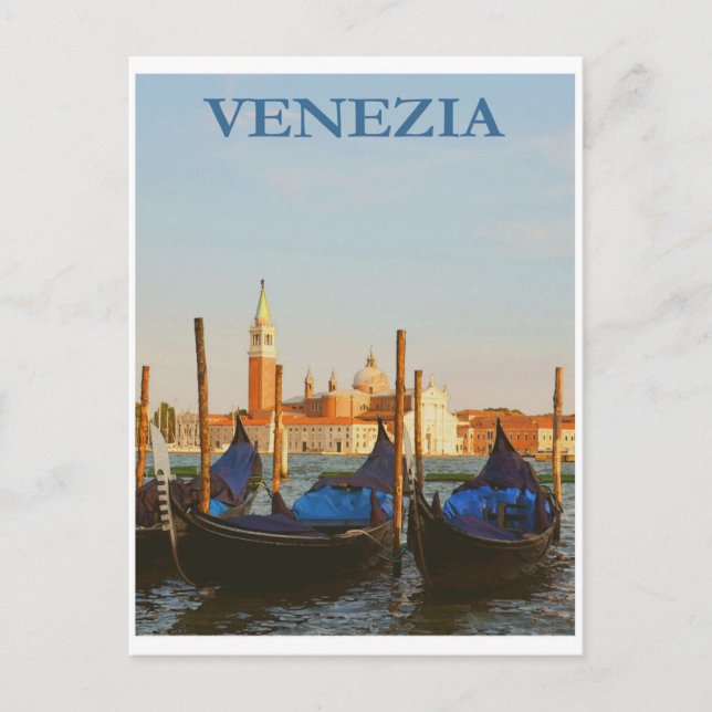 Postal Cartão das viagens vintage de Italia Veneza (Frente)