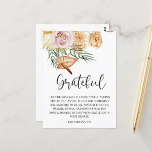 Postal Cartão de Ação de Graças Feliz Outono Grato