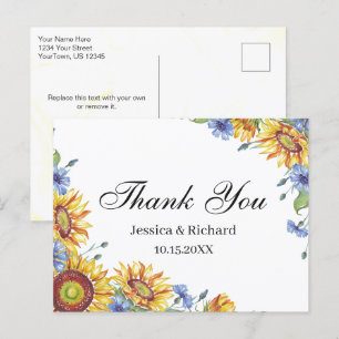 Postal Cartão de agradecimento aquarela da Ucrânia