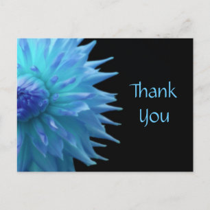 Postal Cartão de agradecimento Blue Jennie em preto