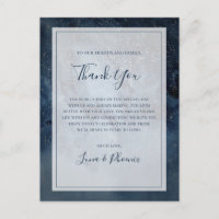 Cartão de Agradecimento com Céu Celestial e Moldur