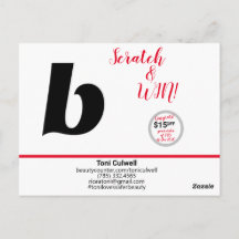 Cartão de agradecimento com Sorteio