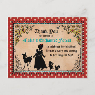 Postal Cartão de agradecimento Conto de Fadas Princesa