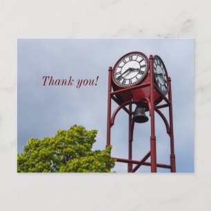 Postal Cartão de agradecimento da Torre Relógio de Petosk
