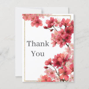 Postal Cartão de Agradecimento das Flores de Cerejeira Ro