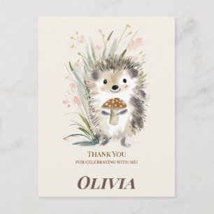 Postal Cartão de Agradecimento de Aniversário Florestal