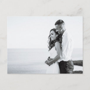 Postal Cartão de agradecimento de casamento com foto Fo