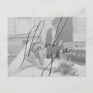 Postal Cartão de agradecimento de casamento com roteiro m