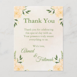Postal Cartão de Agradecimento de Casamento Islâmico Mode