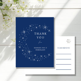 Postal Cartão de Agradecimento de Casamento Lunar Celesti