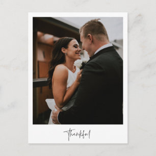 Postal Cartão de agradecimento de casamento minimalista m