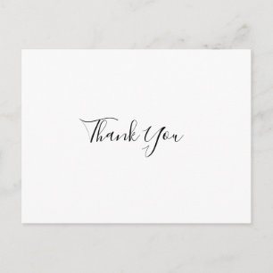 Postal Cartão de agradecimento de casamento simples e ele