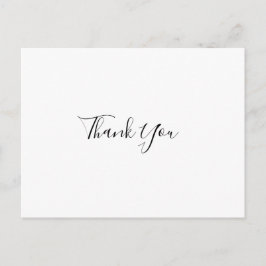 Postal Cartão de agradecimento de casamento simples e ele