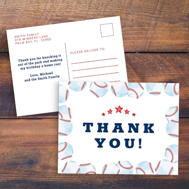 Postal Cartão de agradecimento de festa de aniversário de (Thank You Card)