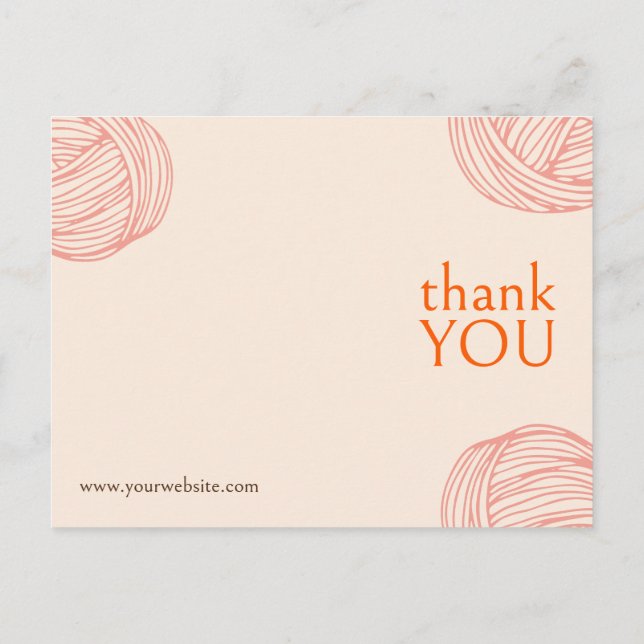 Postal Cartão de agradecimento de fio de artista de fibra (Verso)