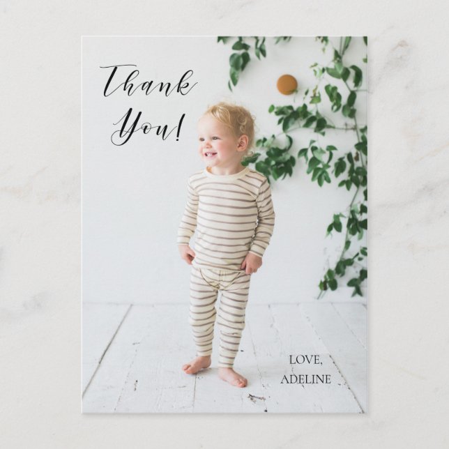 Postal Cartão de agradecimento de foto de aniversário (Frente)