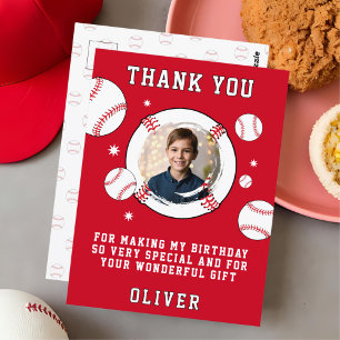 Postal Cartão de agradecimento de foto de aniversário com
