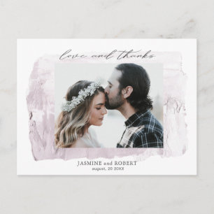 Postal Cartão de agradecimento de foto pastel rústico