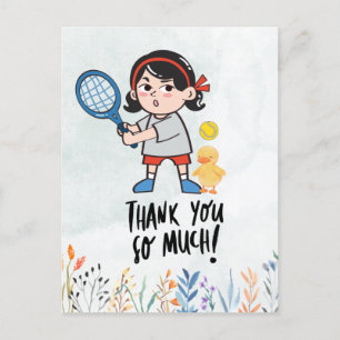 Postal Cartão de agradecimento de tênis para treinador ga