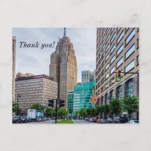 Postal Cartão de agradecimento do centro de Detroit