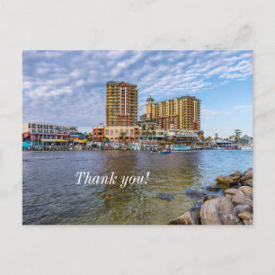 Postal Cartão de Agradecimento do Destin Harbor Boardwalk