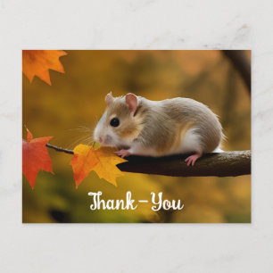Postal Cartão de agradecimento do hamster fofo