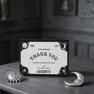Postal Cartão de agradecimento do Spirit Board de Hallowe