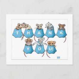 Postal Cartão de agradecimento dos Ratos de Bolso