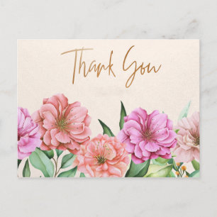 Postal Cartão de agradecimento elegante