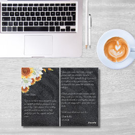 Postal Cartão de Agradecimento Floral Minimalista