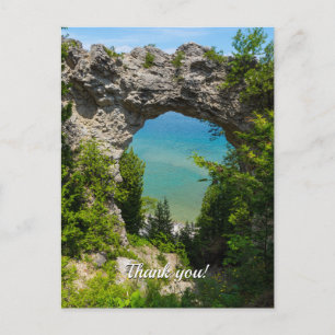 Postal Cartão de agradecimento Mackinacs Arch Rock