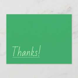 Postal Cartão de agradecimento minimalista e humilde