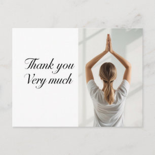 Postal Cartão de Agradecimento Namaste de Yoga