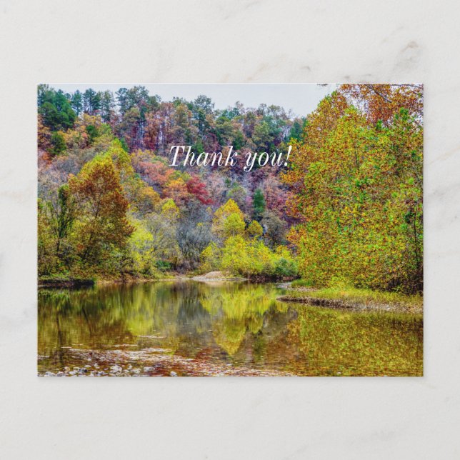 Postal Cartão de Agradecimento Outono Tranquilidade (Frente)