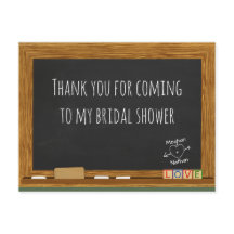 Cartão de Agradecimento para Chá de Noiva de Profe