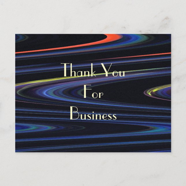 Postal Cartão de agradecimento pela sua empresa (Frente)