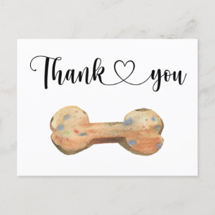 Postal Cartão de agradecimento personalizado de osso de c
