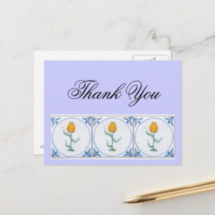 Postal Cartão de Agradecimento Personalizável de Azulejo