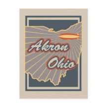 Cartão de Akron, Ohio - cartão v2 do viagem
