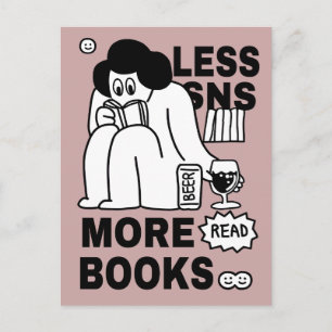 Postal Cartão de Amante de Livros