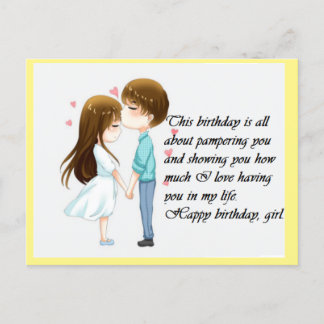 Postal cartão de aniversário 