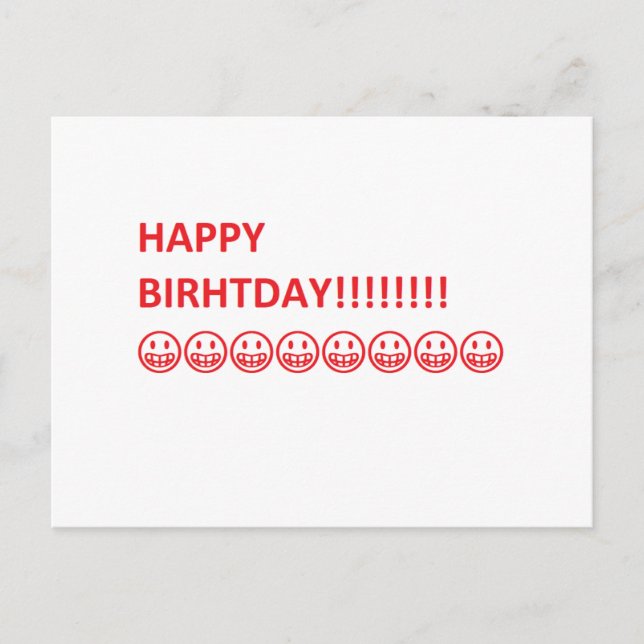 Postal Cartão de Aniversário (Frente)