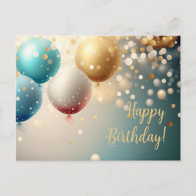Postal Cartão de aniversário (Frente)