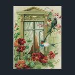 Postal Cartão de Aniversário Antigo<br><div class="desc">Cartão de Aniversário Fofo</div>