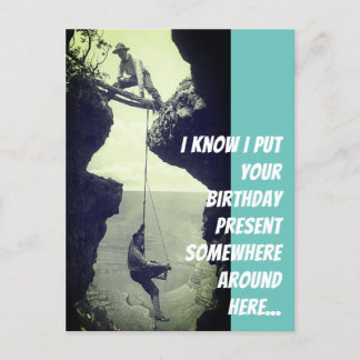 Postal Cartão de aniversário atrasado