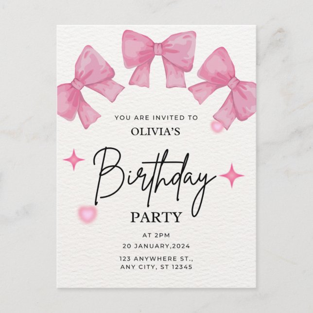 Postal Cartão de aniversário bonito (Frente)