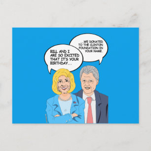Postal Cartão de Aniversário Clintons - Nós doamos ao Cli