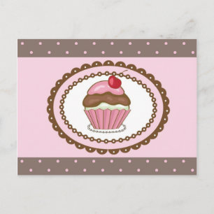 Postal Cartão de aniversário com cupcake